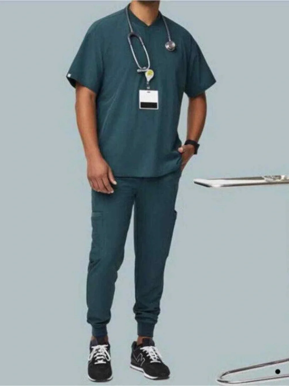 FIGS Hidmo Fionlite Cargo Jogger Scrub Pants Size M Caribbean Blue